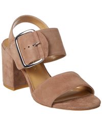 Stuart Weitzman City Suede Sandal - Natural