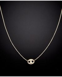 Italian Gold - 14K Puffed Mariner Link Pendant Necklace - Lyst