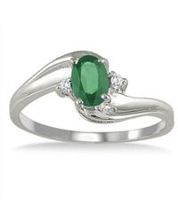 Gem Spark - 14K 0.49 Ct. Tw. Diamond & Emerald Ring - Lyst
