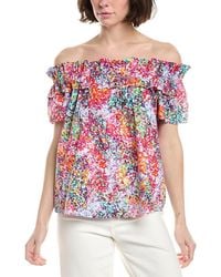 Sara Campbell - Gathered Neck Trapeze Top - Lyst