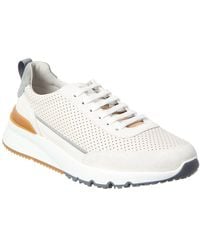 Brunello Cucinelli - Suede & Leather Sneaker - Lyst