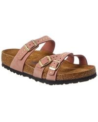 Birkenstock - Franca Injected Rivets Leather Sandal - Lyst