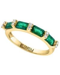 Effy Fine Jewelry - 14K 1.16 Ct. Tw. Diamond & Emerald Ring - Lyst