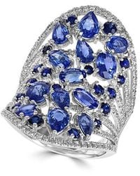 Effy Fine Jewelry - 14K 5.22 Ct. Tw. Diamond & Sapphire Ring - Lyst