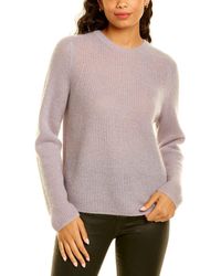 Vince Featherweight Ribbed Mohair & Wool-blend Jumper - Grey