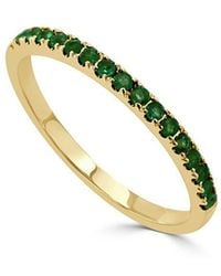 Sabrina Designs - 14k 0.20 Ct. Tw. Emerald Stackable Half-eternity Birthstone Ring - Lyst