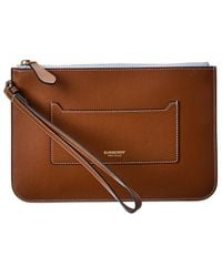 Burberry - Leather Pouch - Lyst