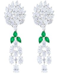 Diana M. Jewels - Fine Jewelry 18K 19.50 Ct. Tw. Diamond & Emerlads Drop Earrings - Lyst