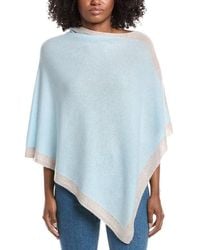 Forte - Cashmere Contrast Trim Cashmere Poncho - Lyst