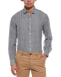 Isaia - Mix Silk-Blend Sport Shirt - Lyst