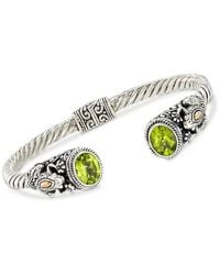 Samuel B. - 18K 3.00 Ct. Tw. Peridot Frog Bangle Bracelet - Lyst