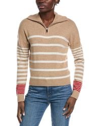 Brodie Cashmere - 1/4-Zip Wool & Cashmere-Blend Polo Sweater - Lyst