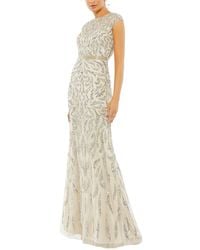 Mac Duggal - Dnu Beaded Mesh Gown - Lyst