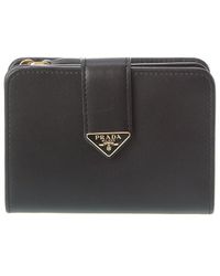 Prada - Logo Leather Card Case - Lyst