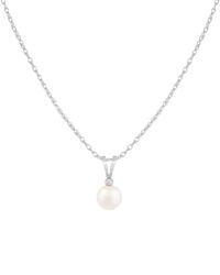 Splendid - 14k 0.01 Ct. Tw. Diamond 5-6mm Akoya Pearl Pendant - Lyst