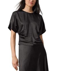 Lilla P - Satin Dolman Short Sleeve Shirt - Lyst