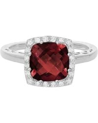 Diamond Select Cuts - 14K Diamond .10 Ct. & 2.76 Ct. Garnet Ring - Lyst