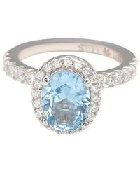 Suzy Levian CZ Jewelry - Suzy Levian Cz Halo Ring - Lyst