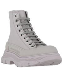 McQueen - Tread Slick Leather High-top Sneaker - Lyst