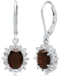 MaxColor - 2.00 Ct. Tw. Garnet Dangle Earrings - Lyst