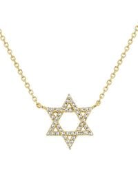 Sabrina Designs - 14k 0.10 Ct. Tw. Diamond Star Of David Necklace - Lyst