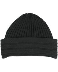 Portolano - Chunky Ribbed Wool Beanie - Lyst