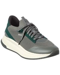 BOSS - Boss Ttnm Evo Suede-Trim Running Sneaker - Lyst