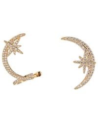 Eye Candy LA - Cz Moon Cuff Earrings - Lyst