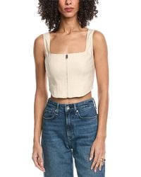 Jonathan Simkhai - Anderson Linen-Blend Bustier Top - Lyst