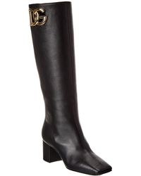 Dolce & Gabbana - Leopard Knee-High Boot - Lyst
