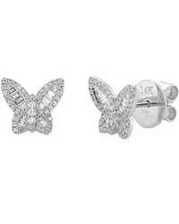 Sabrina Designs - 14k 0.75 Ct. Tw. Diamond Butterfly Studs - Lyst