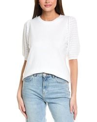 Jones New York - Stitch Puff Sleeve Sweater - Lyst