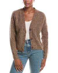 Autumn Cashmere - Shaker V-Neck Cashmere & Silk-Blend Cardigan - Lyst