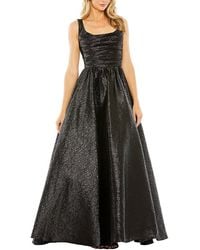 Mac Duggal - Metallic Pleated Bodice Ballgown - Lyst
