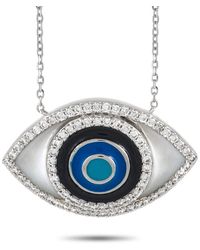 Diamond Select Cuts - Dnu Dupe Skus 14k 0.40 Ct. Tw. Diamond Evil Eye Pendant Necklace - Lyst