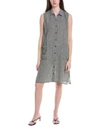 Eileen Fisher - Classic Linen Midi Dress - Lyst