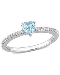 Rina Limor - 10k 0.63 Ct. Tw. Diamond & Blue Topaz Ring - Lyst