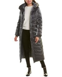 Badgley Mischka Iridescent Maxi Puffer Coat - Black