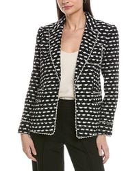 Tahari - Pearl Trim Wool-Blend Blazer - Lyst