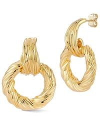 Chloe and Madison - Jewelry Plated Statement Twisted Link Earrings - Lyst