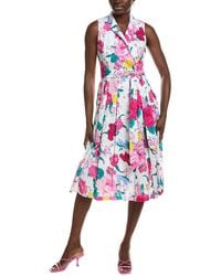 Anne Klein - Notch Collar Wrap Dress - Lyst