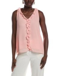 Vince Camuto - V-neck Ruffle Top - Lyst