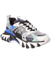 Balmain - Leather & Mesh Sneaker - Lyst