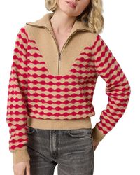 Lilla P - Mixed Stitch Alpaca & Wool-Blend Half Zip Pullover - Lyst