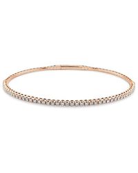 Sabrina Designs - 14k Rose Gold 0.50 Ct. Tw. Diamond Flex Bangle Bracelet - Lyst