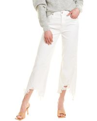 7 For All Mankind Seven For All Mankind Alexa White Destroy Frayed Crop Jean