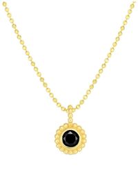 Italian Gold - 14K Italian Spinel Drop Necklace - Lyst