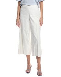 Vince - Crop Wide Linen-Blend Pant - Lyst