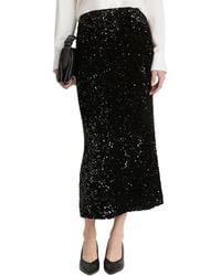 Vince - Sequins On Velvet Column Maxi Skirt - Lyst