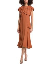 3.1 Phillip Lim - Ruffle Overlay Midi Dress - Lyst